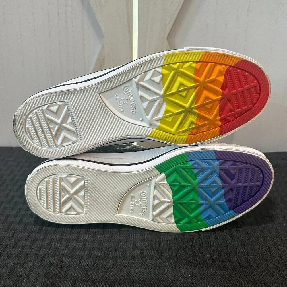 Converse Chuck Taylor All Star Pride Black High Top Sneakers - Picture 9 of 10